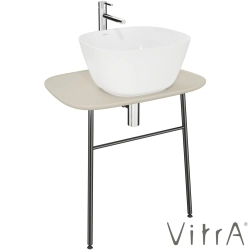 Vitra - Vitra Plural Asma Alçak Lavabo Ünitesi, 70 cm, Mat Kum Beji