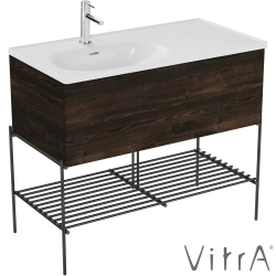 Vitra - VitrA Equal Çekmeceli Lavabo Dolabı Asimetrik Lavabolu, 100 cm, Karaağaç - 81095