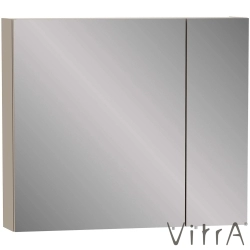 Vitra - VitrA Viora Asimetrik Dolaplı Ayna, 80 cm, Mat Bej