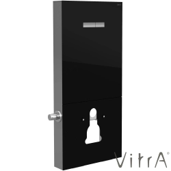 VitrA - VitrA Vitrus Asma Klozet İçin Cam Rezervuar, Stop Valfli (3/6 L), Siyah