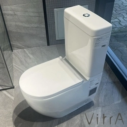 VitrA - VitrA S55 SmoothFlush Kanalsız Duvara Tam Dayalı Klozet Rezervuar Seti (Yavaş Kapanır Kapak ve İç Takım Dahil)