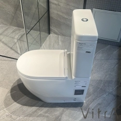 VitrA - VitrA S55 SmoothFlush Kanalsız Duvara Tam Dayalı Klozet Rezervuar Seti (Yavaş Kapanır Kapak ve İç Takım Dahil)