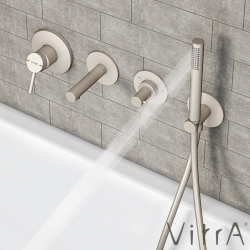 Vitra - Vitra Origin Ankastre Duş Bataryası, Fırçalı Nikel (Sıva Üstü Grubu)