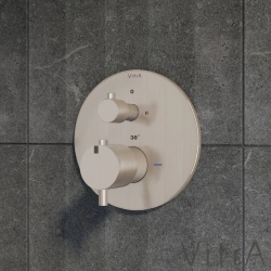 Vitra - Vitra Origin Termostatik Ankastre Banyo Bataryası (Sıva Üstü Grubu,V-Box), Fırçalı Nikel