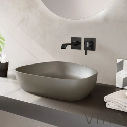 Vitra - Vitra Suit İki Delikli Ankastre Lavabo Bataryası, Parlak Siyah (Sıva Üstü Grubu)
