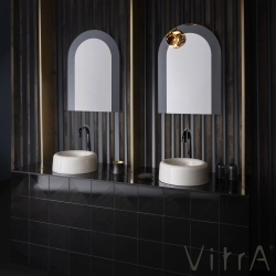 Vitra - Vitra Liquid Fotoselli Tezgah Üstü Lavabo Bataryası (Çift Su girişli, Elektrikli), Parlak Siyah