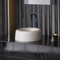Vitra - Vitra Liquid Fotoselli Tezgah Üstü Lavabo Bataryası (Çift Su girişli, Elektrikli), Parlak Siyah