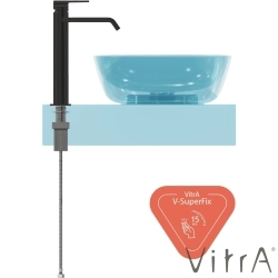 Vitra - Vitra Suit Yüksek Lavabo Bataryası, Parlak Siyah
