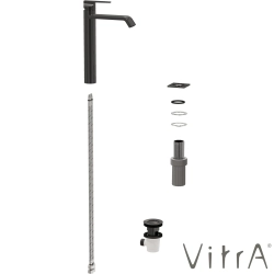 Vitra - Vitra Suit Yüksek Lavabo Bataryası, Parlak Siyah