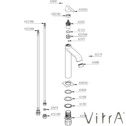 Vitra - Vitra Suit Yüksek Lavabo Bataryası, Parlak Siyah