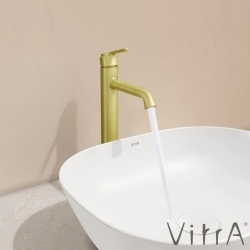 Vitra - Vitra Origin Classic Tezgah Üstü Lavabo Bataryası, Fırçalı Altın