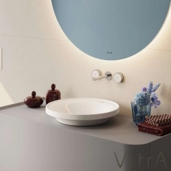 Vitra - VitrA Origin Aura Ankastre Lavabo Bataryası, Krom/Beyaz Cam (Sıva Üstü Grubu)