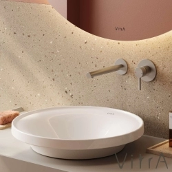 Vitra - VitrA Origin Aura Ankastre Lavabo Bataryası, Fırçalı Nikel (Sıva Üstü Grubu)