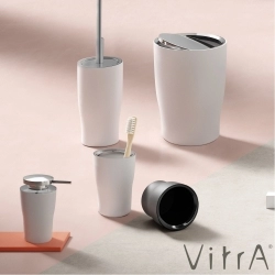Vitra - Vitra Eternity Kapaklı Çöp Kovası, 3 Litre, Krom-Beyaz