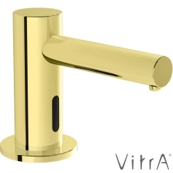 VitrA - VitrA Origin Kısa Fotoselli Sıvı Sabunluk, (Elektrikli-Kısa), Soft Altın
