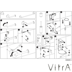 Vitra - Vitra Origin Askı (Tekli), Fırçalı Nikel