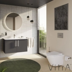 Vitra - Vitra Origin Tuvalet Fırçalığı (Duvardan), Fırçalı Nikel
