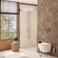 Vitra - Vitra Origin Tuvalet Fırçalığı (Duvardan), Fırçalı Nikel