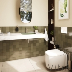 Vitra - Vitra Origin Tuvalet Fırçalığı (Duvardan), Fırçalı Nikel