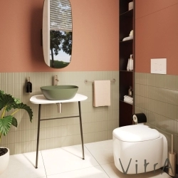 Vitra - Vitra Origin Tuvalet Fırçalığı (Duvardan), Fırçalı Nikel