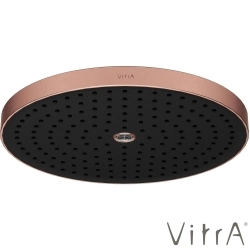 VitrA - VitrA Prime Round Duvardan Tepe Duşu Seti, 30 cm, 2 Akışlı, Fırçalı Bakır (Sıva Üstü Grubu)
