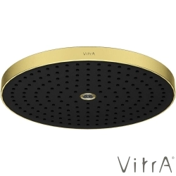 Vitra - Vitra Prime Round Duvardan Tepe Duşu Seti, 30 cm, 2 Akışlı, Fırçalı Altın (Sıva Üstü Grubu) - A4592225
