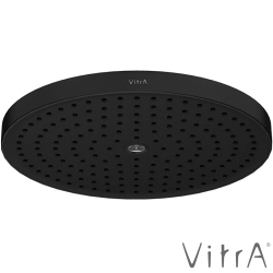 Vitra - Vitra Prime Round Duvardan Tepe Duşu Seti, 30 cm, 2 Akışlı, Mat Siyah (Sıva Üstü Grubu) - A4592236