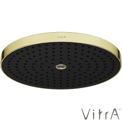 Vitra - Vitra Prime Round Duvardan Tepe Duşu Seti, 30 cm, 2 Akışlı, Soft Altın (Sıva Üstü Grubu) - A4592274