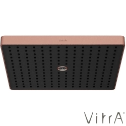 Vitra - Vitra Prime Square Duvardan Tepe Duşu Seti, 30 cm, 2 Akışlı, Fırçalı Bakır (Sıva Üstü Grubu) - A4592324