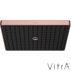 Vitra - Vitra Prime Square Duvardan Tepe Duşu Seti, 30 cm, 2 Akışlı, Soft Bakır (Sıva Üstü Grubu) - A4592329