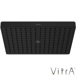 VitrA - VitrA Prime Square Duvardan Tepe Duşu Seti, 30 cm, 2 Akışlı, Mat Siyah (Sıva Üstü Grubu)