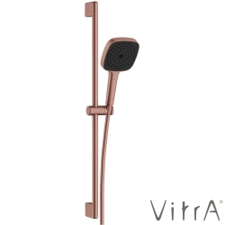 Vitra - Vitra Prime Square 3F Sürgülü El Duşu Takımı, Fırçalı Bakır - A4592824