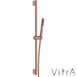 VitrA - VitrA Prime Round Stick 1F Sürgülü El Duşu Takımı, Fırçalı Bakır