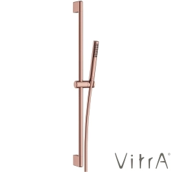 VitrA - VitrA Prime Round Stick 1F Sürgülü El Duşu Takımı, Soft Bakır