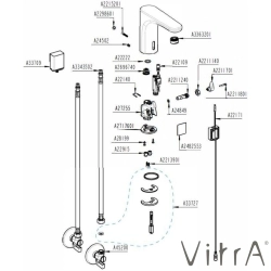 Vitra - Vitra AquaSee Fotoselli Lavabo Bataryası (Çift Su Girişli, Pilli)