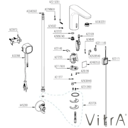 Vitra - Vitra AquaSee Fotoselli Lavabo Bataryası (Tek Su Girişli, Elektrikli)
