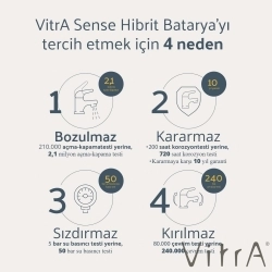 Vitra - Vitra Sense Hybrid Spiralli Eviye Bataryası (Elektrikli)