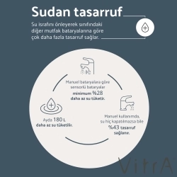 Vitra - Vitra Sense Hybrid Spiralli Eviye Bataryası (Pilli)