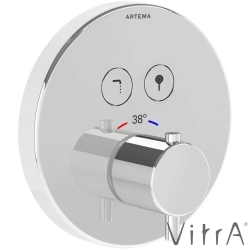 Vitra - Vitra AquaHeat AquaControl Round Ankastre Termostatik Banyo Seti
