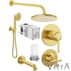 Vitra - Vitra Origin Classic Ankastre Duş Seti, Fırçalı Altın