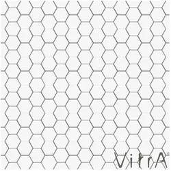Vitra - Vitra 2.5x2.5 Miniworx RAL 9016 Beyaz Hexagon Mozaik Mat