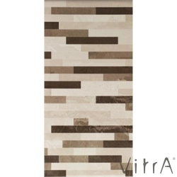 Vitra - Vitra 30x60 Ethereal Kahve-Açık Bej Çizgili Mix Dekor Parlak - K92804600001VTE0
