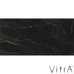 Vitra - Vitra 40x80 B&W Star Çizgi Dekor Parlak Siyah Rektifiyeli (0,96 m2 fiyatı)