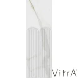 Vitra - Vitra 33x100 Statua Beyaz Çizgi Dekor Parlak Rektifiye (1,32 m2 fiyatı)