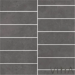 Vitra - Vitra 5x15 Stonelevel Bazalt Kesme Dekor Mat Rektifiye (0,72 m2 fiyatı)