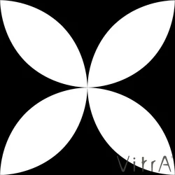 Vitra - Vitra 15x15 Retromix Siyah Beyaz Daire Negatif Large (0,25 m2 fiyatı)