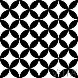 Vitra - Vitra 15x15 Retromix Siyah Beyaz Daire Pozitif Small (0,25 m2 fiyatı)