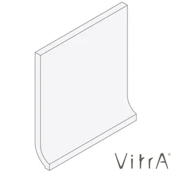 Vitra - Vitra 10x10 RAL 9016 Beyaz Kenar Dönüş Parçası Sit-In Mat KDI1010 (1 adet fiyatı)