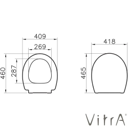 Vitra - Vitra Memoria Klozet Kapağı, Mat Bej, Yavaş Kapanır, Kolay Sökülebilir