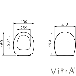 Vitra - Vitra Memoria Klozet Kapağı, Mat Kum Beji, Yavaş Kapanır, Kolay Sökülebilir
